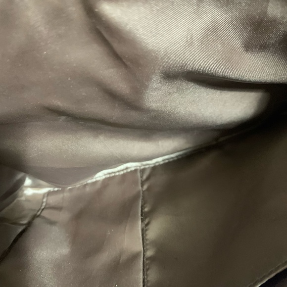 Joy & Iman Gray Leather Shoulder Bag Gold Tone Chain Strap 12”x 8”x 0.5” - Picture 13 of 13